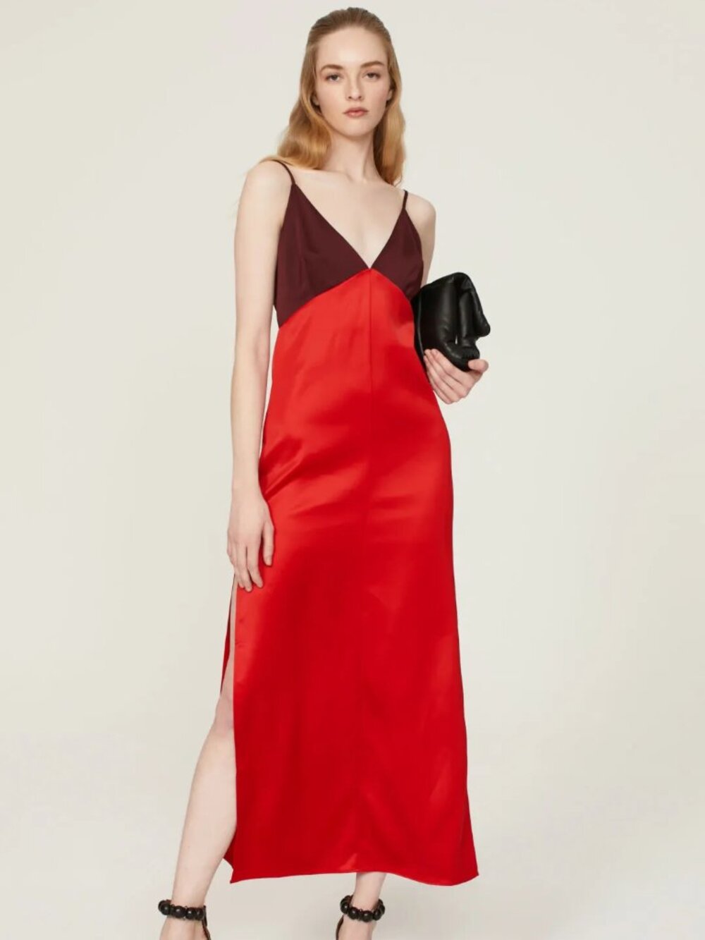 Marina Moscone 2-tone slip dress